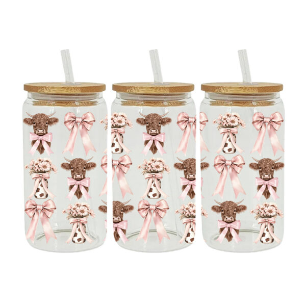 Wholesale UV Transfer Paste Glass Crystal Label Crystal Paste Cross-border Special Paste for 16oz Glass Cup 23cmX11cm