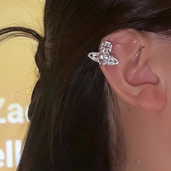 Wholesale Full Diamond Saturn Sparkle Earrings