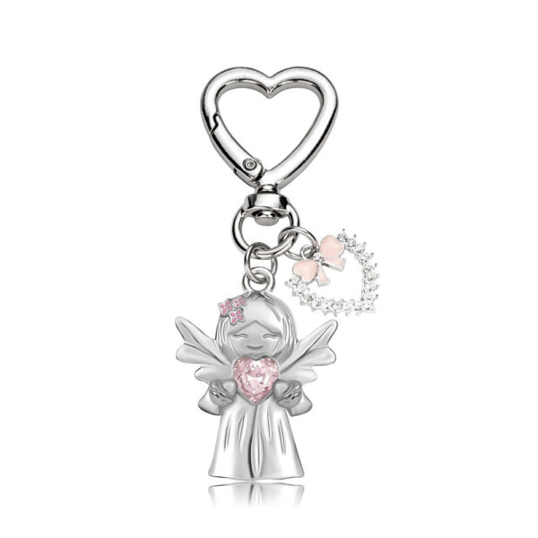 Wholesale Smile Guardian Angel Jewelry Zircon Love Keychain