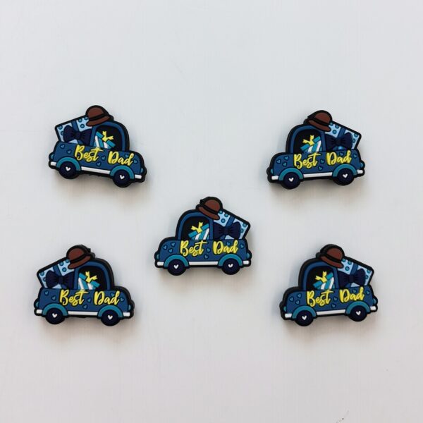 O1CN01UEcqOV2FO3emyrns2_2216349148869-0-cib Wholesale 10pcs Father's Day Series Silicone Cartoon Beads