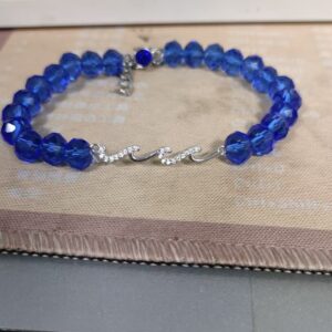 Blue crystal wave bracelet
