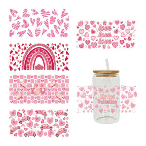 Wholesale UV Transfer Paste Glass Crystal Label Crystal Paste Cross-border Special Paste for 16oz Glass Cup 23cmX11cm