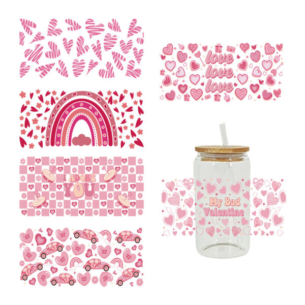 Wholesale UV Transfer Paste Glass Crystal Label Crystal Paste Cross-border Special Paste for 16oz Glass Cup 23cmX11cm