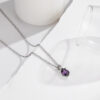 Wholesale Purple glass pendant necklace