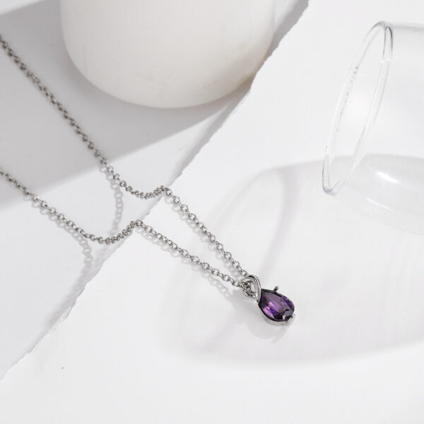 Wholesale Purple glass pendant necklace