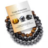 Wholesale 8mm Stone Beaded Three-Piece Bracelet