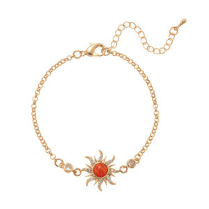 Orange Opal gold bracelet