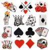 Wholesale Poker Series Embroidery Cloth Stickers Love Heart Decoration DIY Patch