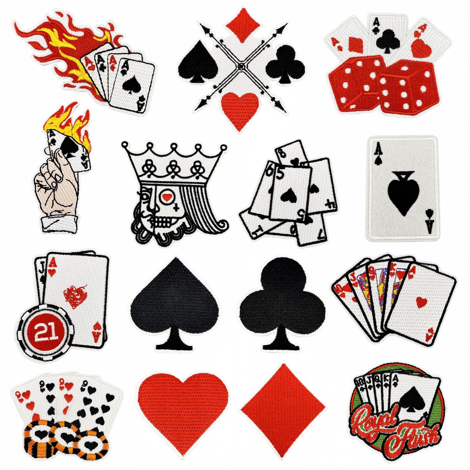 Wholesale ker Series Embroidery Cloth Stickers Love Heart Decoration DIY Patch