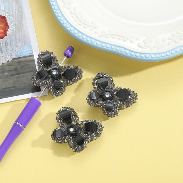 Wholesale 10pcs Rhinestone Butterfly Beads Straight Hole DIY Accessories