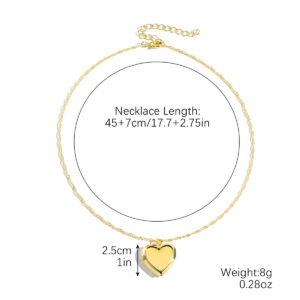 N2411-9 open love box necklace