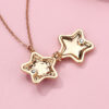 Wholesale opening and closing five-pointed star colored diamond clavicle chain starfish necklace