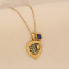 Wholesale Rose Heart-Shaped Pendant Necklace Retro Accessible Luxury Necklace