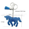 Wholesale New Creative Cartoon Unicorn Keychain, Korean Velvet Rhinestone-Studded Zodiac Horse Keychain, Commemorative Gift