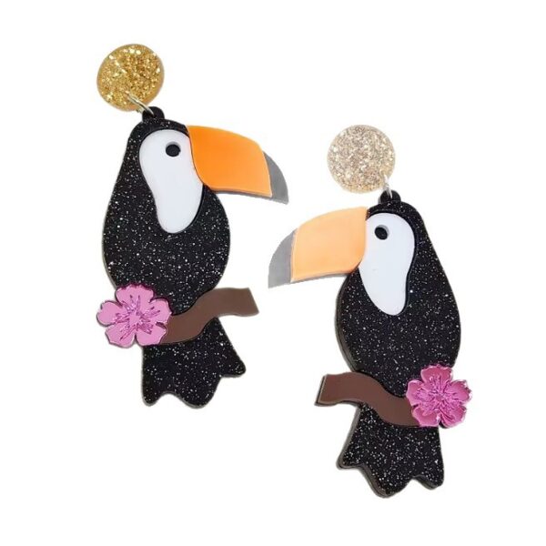 O1CN01UP2fgt1Bs33VWkdcY_0-0-cib Wholesale Splicing colored parrot flamingo acrylic earrings