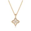 Wholesale Lucky Clover Square Crystal Zircon Pendant Necklace