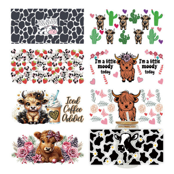 Wholesale UV Transfer Paste Glass Crystal Label Crystal Paste Cross-border Special Paste for 16oz Glass Cup 23cmX11cm