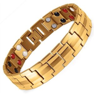 Double-Row Magnetic Bracelet Gold