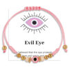 Wholesale Crystal bead woven red Devil's Eye bracelet