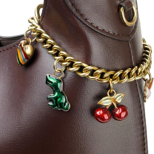 Wholesale Cherry Strawberry Bag Chain Cherry Dinosaur Crossbody Bag Keychain