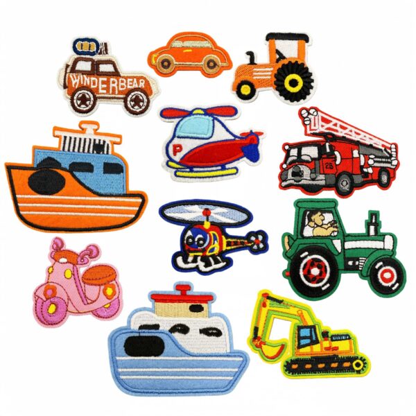 Wholesale Cartoon Car Plane Truck Embroidery DIY Patches