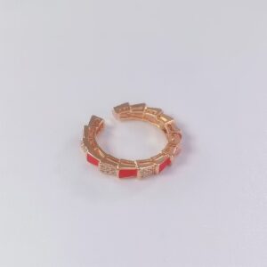 Z034 - Champagne Gold Red Agate / Adjustable opening