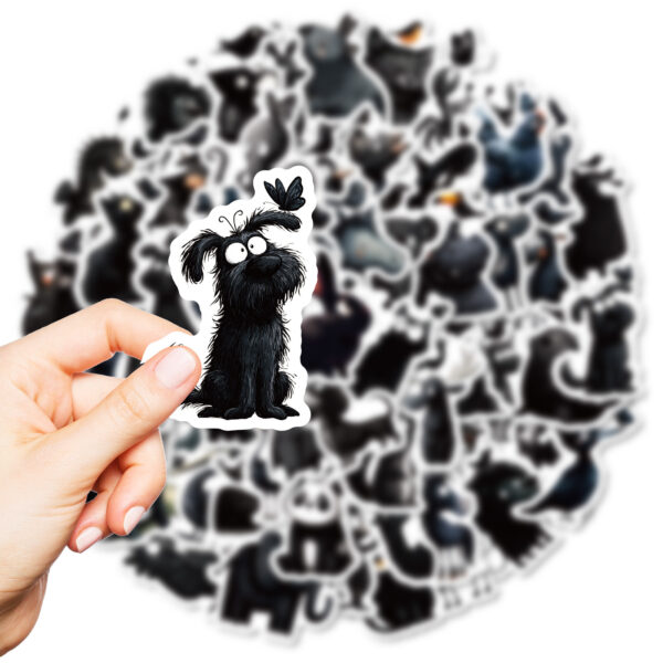 O1CN01USaiqV2MNKTccXOML_2217594429815-0-cib Wholesale 5pcs 56 Black Animal Cartoon Stickers Creative Stickers