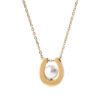 Wholesale U-shaped pearl stainless steel plated necklace