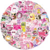 Wholesale 100pcs pink cartoon character Waterproof Vinyl Stickers