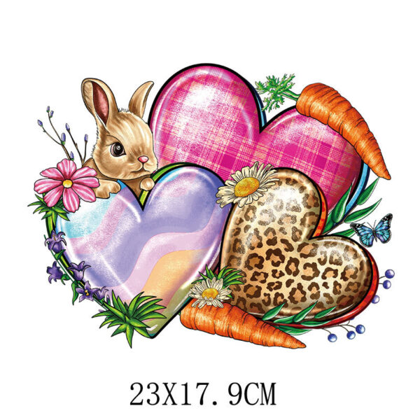 O1CN01UUPX3X29pdnJmVkgX_2210190898117-0-cib Wholesale Cross-border wholesale Easter rabbit heat transfer stickers heat transfer stickers diy clothing canvas bag LOGO offset ironing