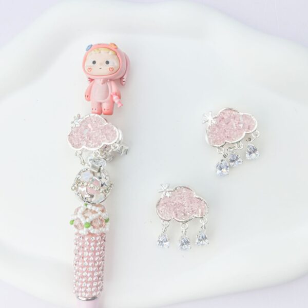 Wholesale Tide Play Heavy Work Finished Products String Pen Meng Grain Pen diy Accessories KT Heavy Industry Alloy Accessories Yunmeng Yu Bead Pen