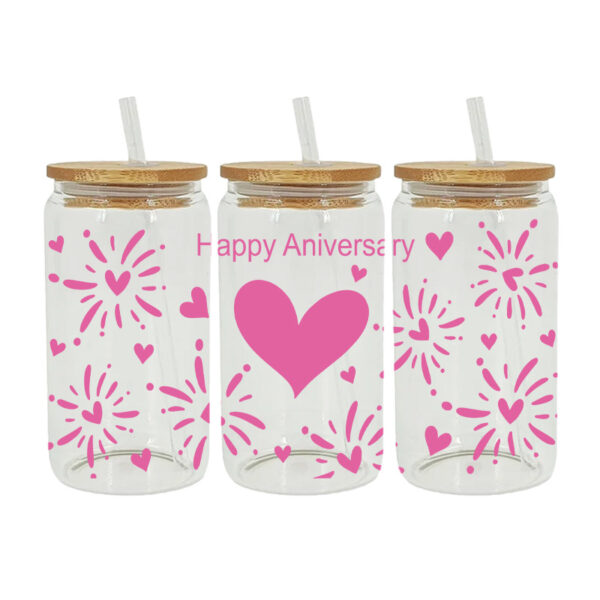 Wholesale UV Transfer Paste Glass Crystal Label Crystal Paste Cross-border Special Paste for 16oz Glass Cup 23cmX11cm