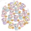 Wholesale 10pcs cute cartoon cat cream glue acrylic beads