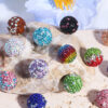 Wholesale 20pcs Sparkling soft clay colored full diamond beads