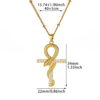 Wholesale Copper Micro-inlaid Zircon Fashion Snake Cross Necklace