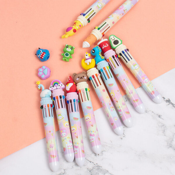 O1CN01UdxVOC1qCjccXjtL6_2220865205460-0-cib Wholesale Cartoon Head Ten-Color Pen