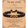 Wholesale Tiger Eye Stone Round Bead Black Matte Bracelet