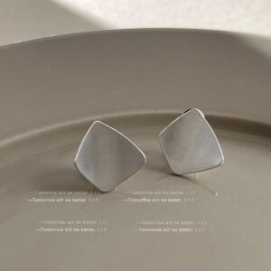 Brushed geometry Silver-Silver Needle