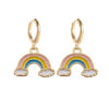 Wholesale Easter Rabbit Carrot Rainbow Asymmetric Earrings