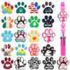 Wholesale Random 100pcs Colorful Dog Claw Footprint Cartoon Focal Beads