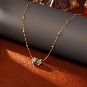 Hip-hop colorful string necklace