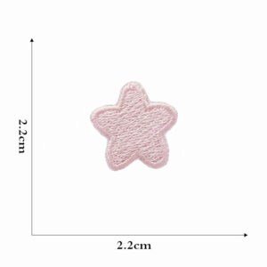Pink five-pointed star cloth patch 8 #