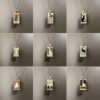 Wholesale Color printed card stainless steel letter necklace