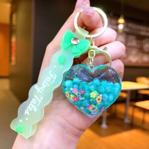 Green Bow Cord with Glowing Bubble Beads and Heart Design / Quantity 1 is 1