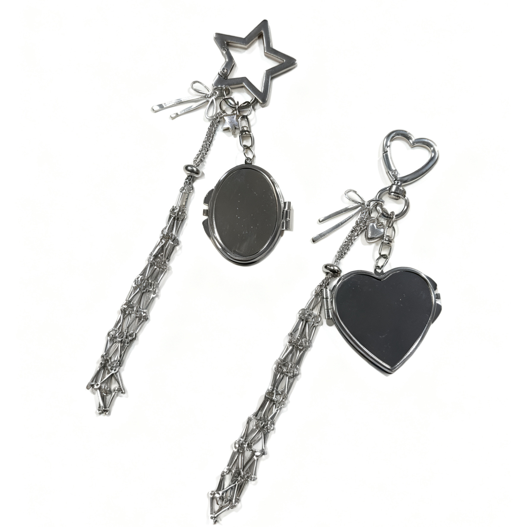 Wholesale Lipstick mesh bag heart-shaped five inted star bag hanging