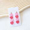 Wholesale Valentine's Day Peach Heart Acrylic Earrings