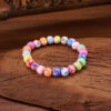 Wholesale Bohemian colorful sweet flower soft clay simple candy-colored bracelet