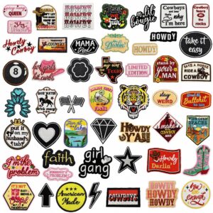 Wholesale Retro English Graffiti Cloth Stickers Decorative Color Letters Travel Scenery Embroidered Zhang Zi Li Box Cross-border Decal Ironing