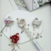 Wholesale Crystal Flamingo and Little Swan Inlaid Alloy Beads