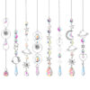 Wholesale silver series crystal wind chimes stars moon sun catcher
